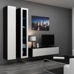 Cama TV stand VIGO 140 30/140/40 black/white gloss