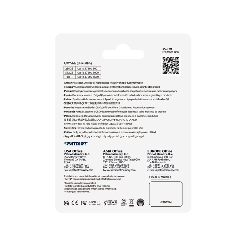 Memory Card Patriot Memory EP CFexpress Type B 1TB 1750MB/s (PEF1TBEPAB)